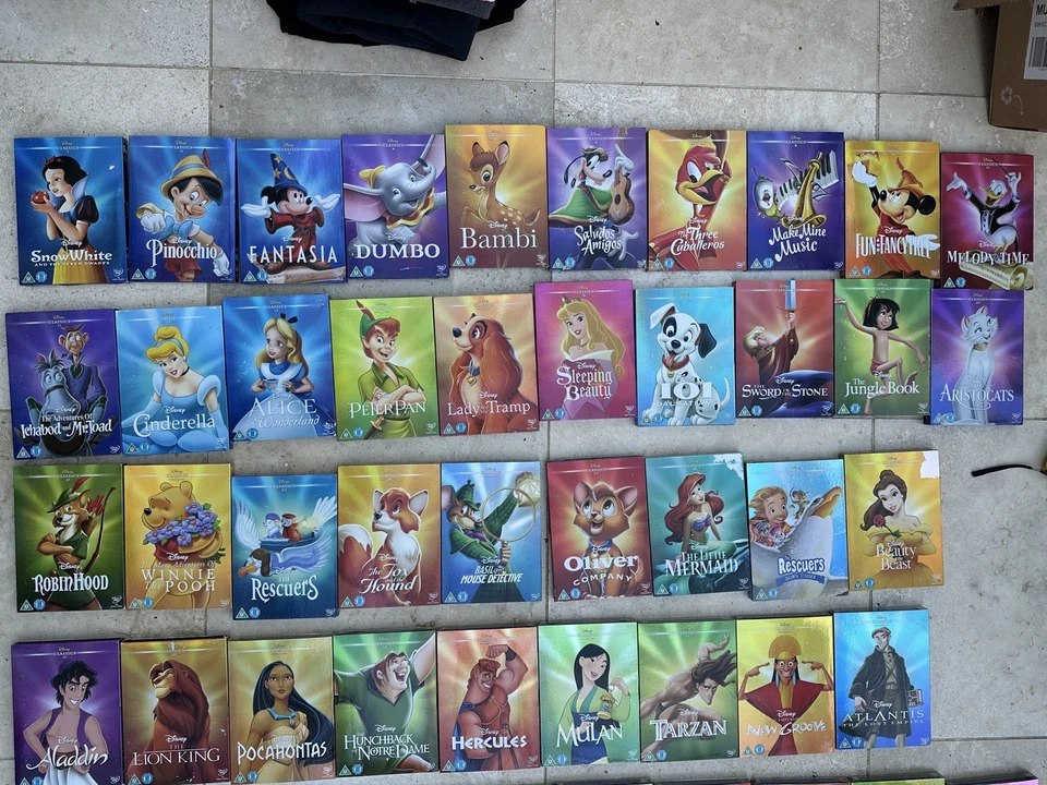 Disney Classics Dvd Collection 1-56 and Pixar 1-21 Collectable Shiny Slip Covers - Image 2 of 4