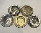 1965-P, 1966-P, 1967-P, 1968-P, 1969-P   Roosevelt Dimes ( set of 5 ) A61