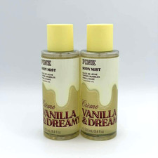 2 Victoria's Secret Pink Creme Vanilla  Dreamy Fragrance Body Mist 8.4 oz