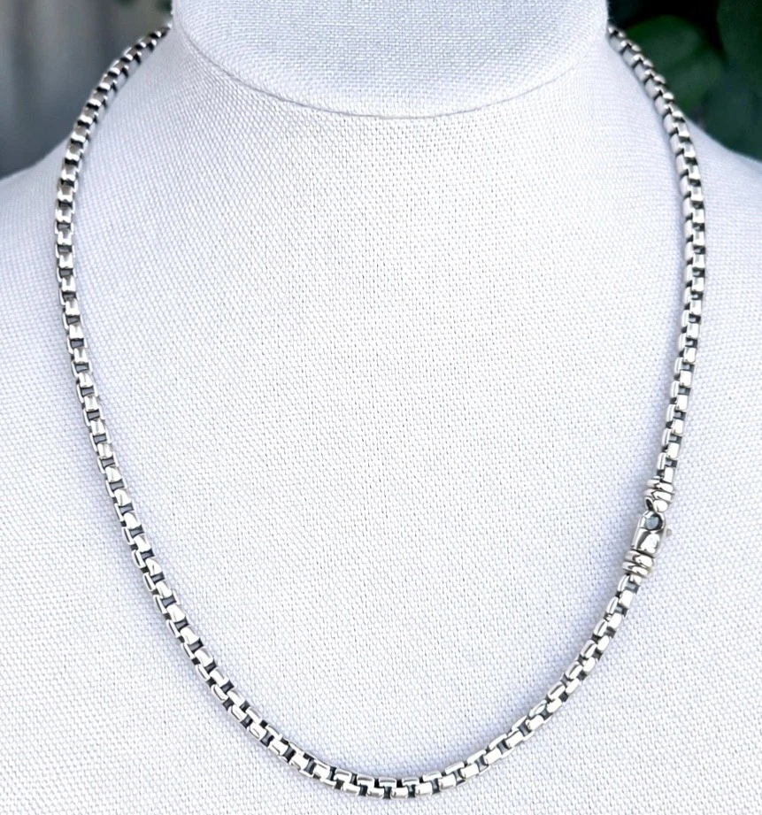 Silver Necklace - 925 Italian Sterling Silver Chain - Light Flat Cable