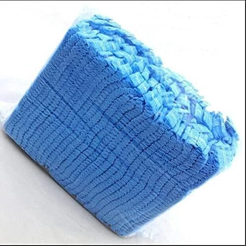 Case of 1000 Disposable Hair Net Non-Woven Head Bouffant Hair Cap 21" Blue - Image 3 of 4