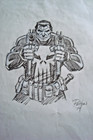 The Punisher Original Art Drawing Sketch by Chuck Patton