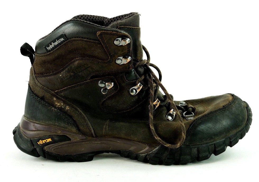 Field & Stream Vibram Mens US 9.5M Hiking Boots Brown Leather Waterproof Lace Up Field & Stream Vibram Mens US 9.5M Hiking Boots Brown Leather Waterproof Lace Up