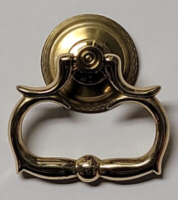 NOS 2'' Wide VICTORIAN SOLID BRASS RING PULL 