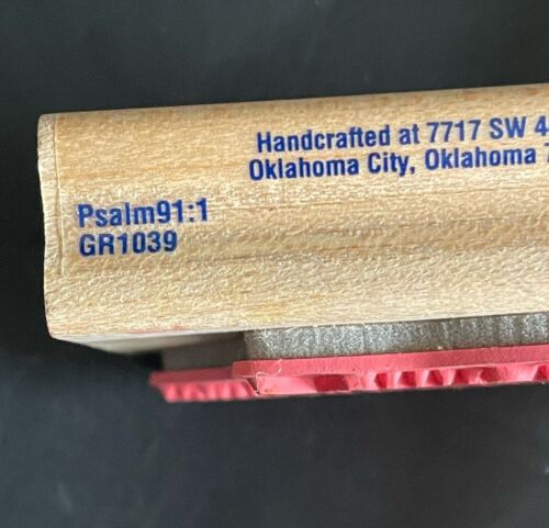 Wer wohnt Psalm 91,1 Bibelvers religiöser Wortsatz Holz Stempel - Bild 3 von 4