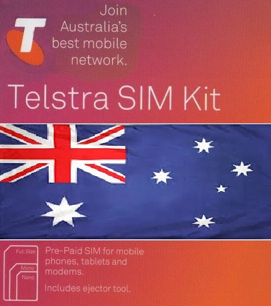 NEW, AUSTRALIAN, TELSTRA, Trio SIM CARD starter kit. For using in AUSTRALIA. - Image 4 of 4