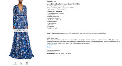 sachin and babi light blue dress BOATNECK TEA-LENGTH DRESS – Naeem Khan main image 1