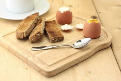 Holz Holz Frühstücksbrettchen Toast Form Servier Schoß Flach Tablett Eierständer Halter