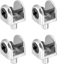 Glass Shelf Support For 5-8Mm Thickness 4Pcs, Zinc Alloy Adjustable Glass Clip