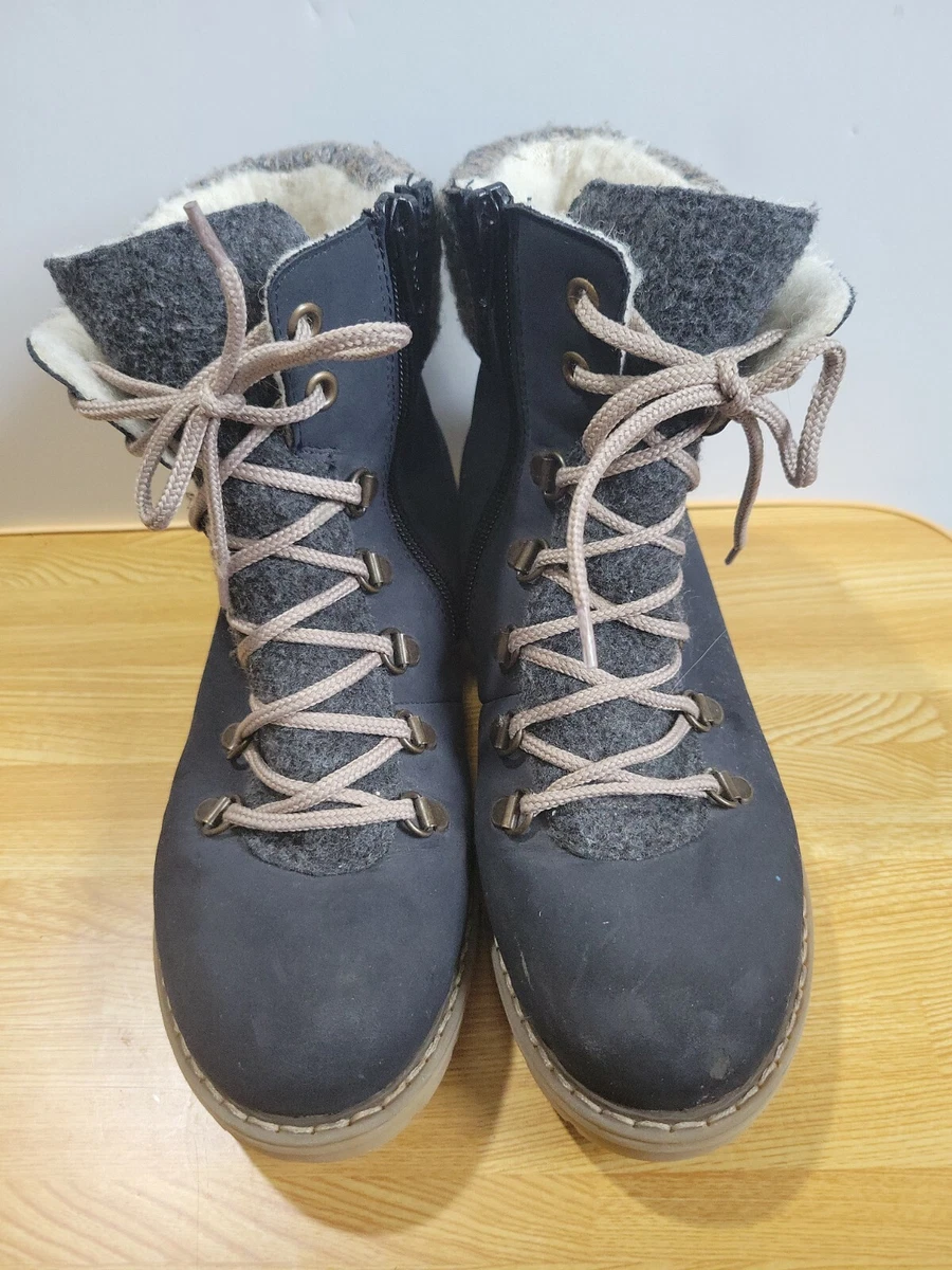 Rieker Womens Sabrina 31 Lambswool Cold Weather Winter Boots Shoes