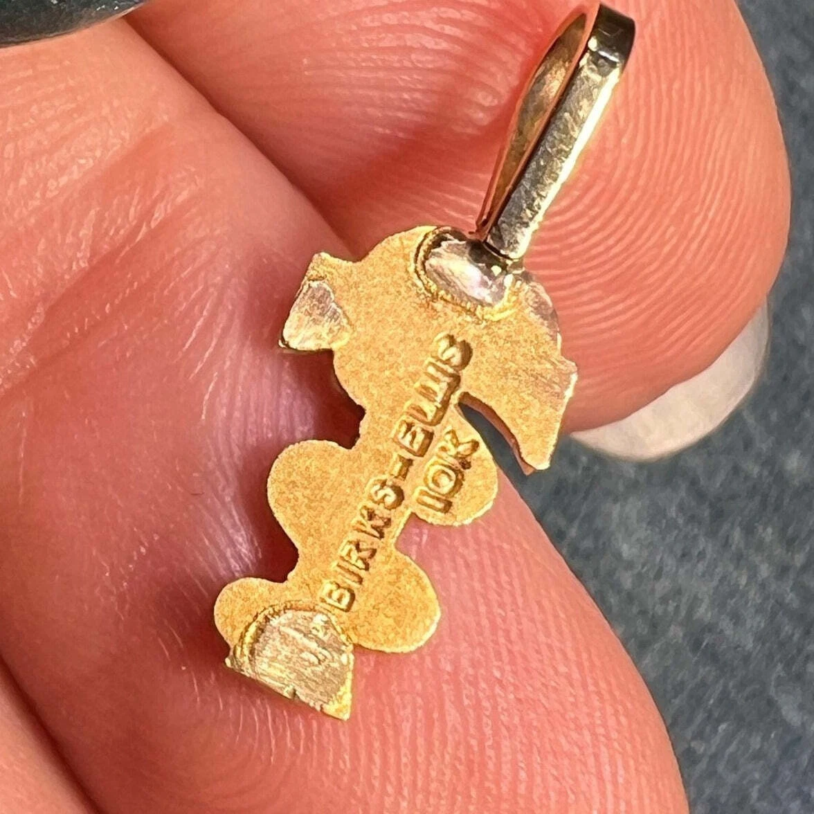 10k Gold Snake Coiled Around Initial