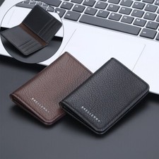 Mens Minimalist Slim Wallet Leather Credit Card Holder Bag Front Pocket Purse US