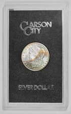 1884-CC Silver Morgan Dollar $1 Coin GSA Hoard with Box and CoA Beautiful Toning
