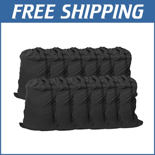 Nylon Laundry Bag Set - Extra Large 30"x40" 12-Pack with Secure Drawstring