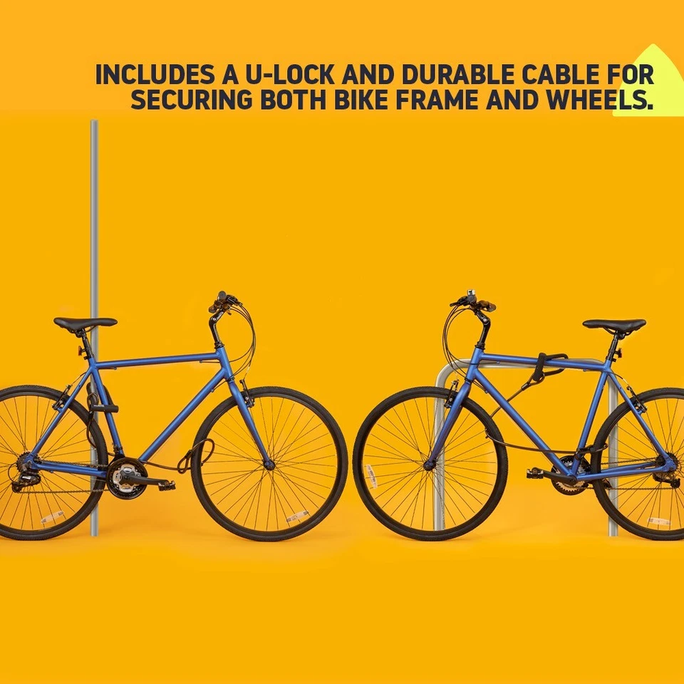 HILLINGTON Heavy Duty Steel Bike Lock, 16mm U-Lock, High Security Protection - Image 4 of 4