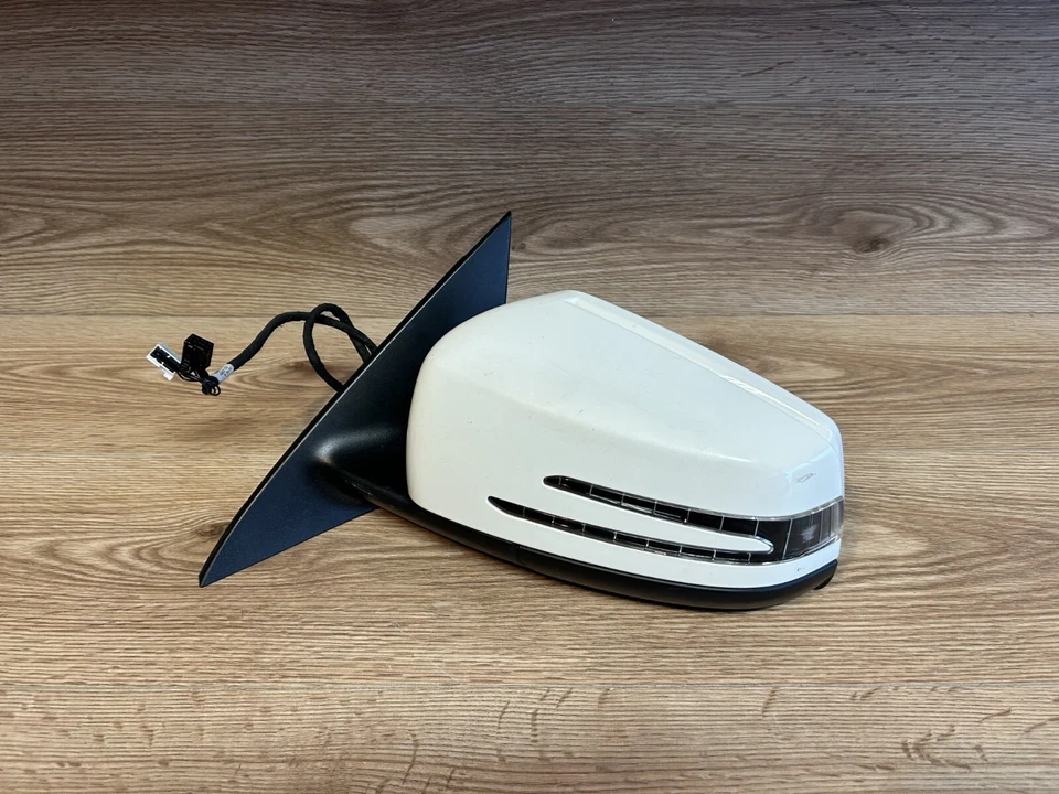 MERCEDES W117 CLA250 FRONT LEFT DRIVER SIDE POWER DOOR MIRROR WHITE OEM 14_19 - Image 3 of 4