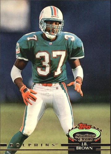 J. B. Tarjeta coleccionable de fútbol americano de la NFL Brown 1992 Topps Miami Dolphins LP x1 - Imagen 1 de 1