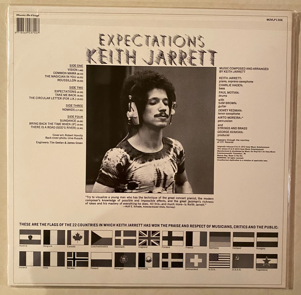 KEITH JARRETT Expectations Dewey Redman Charlie Haden 180 gram vinyl NEW 2 x LP - Image 2 of 3