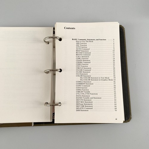 IBM BASIC 3.0 Manual Complete Binder w/ Handbook Quick Reference VTG 1984 - Picture 5 of 12