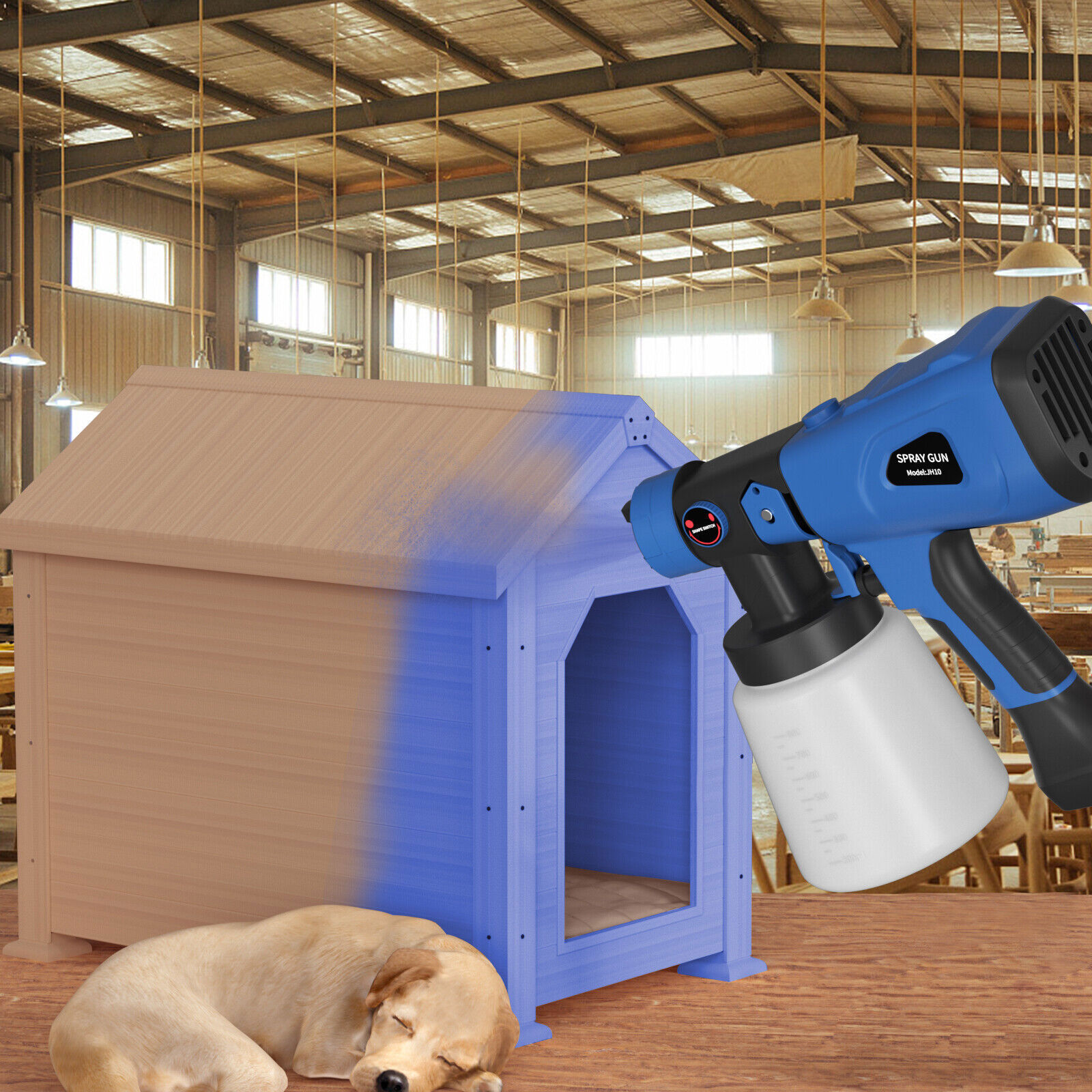 Paint Sprayer Airless HVLP Electric Spray Gun Kit Handheld Wall Fence