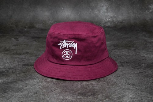 STUSSY Bucket L-XL Cap Maroon / Hip Hop 
