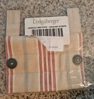 Longaberger Fabric Handle Gripper #20145137 Button Style Awning Stripe Beige