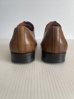 Mezlan Munster Medallion Oxford Shoe - Cognac Brown - Size 