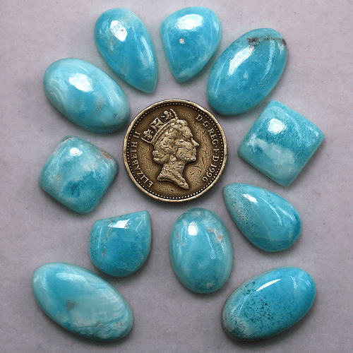 11 Stck. Natürlicher Aragonit Hochwertig 14mm-24mm Cabochon Unbehandelt Edelsteine Posten - Bild 4 von 12