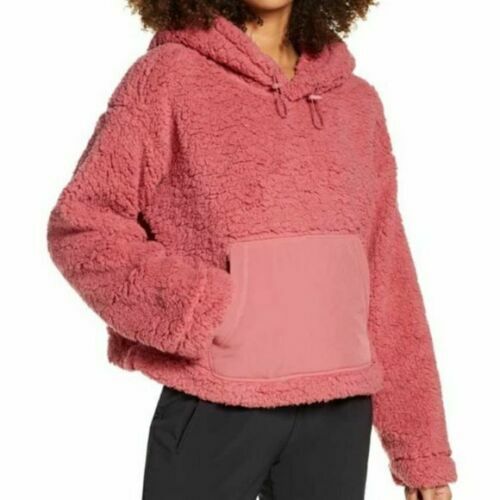 Zella Sherpa Hoodie Pullover Jacket 