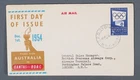 MayfairStamps Australia FDC 1954 Melbourne Olympic Torch Flown by Qantas Air Mai