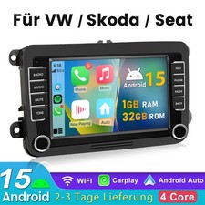 DAB+ Für VW GOLF TIGUAN PASSAT Android 15 Autoradio Navi GPS CarPlay WIFI BT SWC