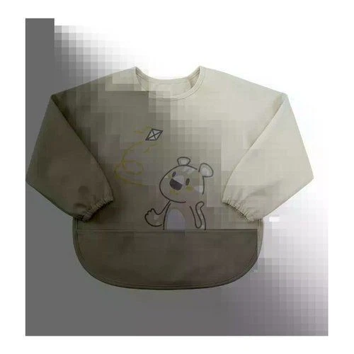 New Chicco 00016302350000 Sleeve Crumb Pocket Bib Set Grey