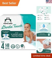 Gentle Touch Size 4 Baby Diapers 148 Count - Fragrance-Free Skin Protection