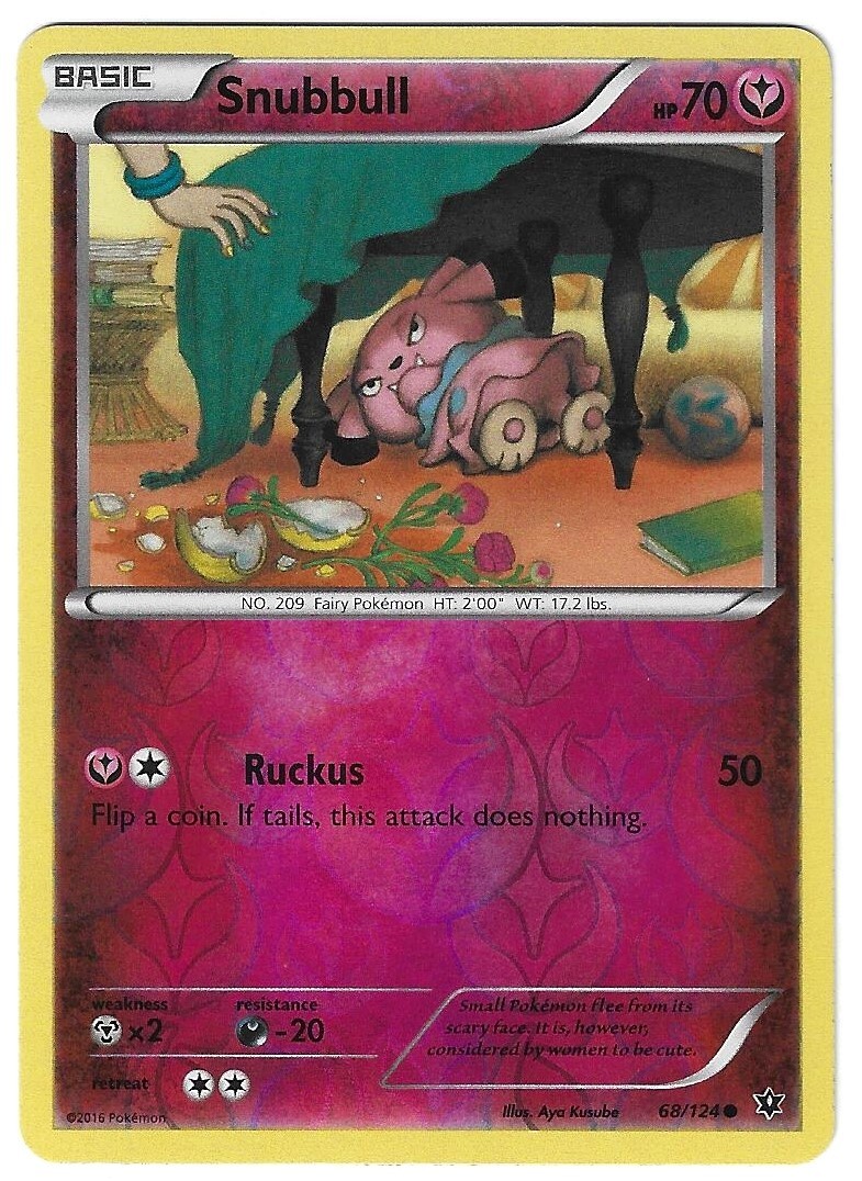 Reverse Holo Snubbull Common XY - Fates Collide 68/124 NM