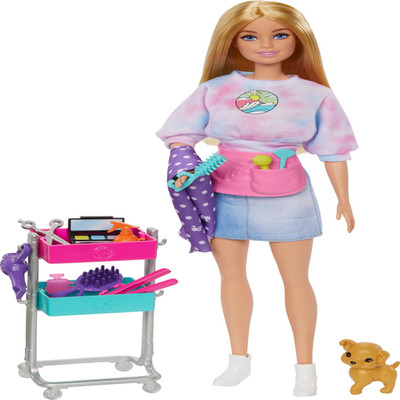 Barbie Stylist Doll 14 Accessories Blonde Barbie Malibu Fashion Doll On-Set