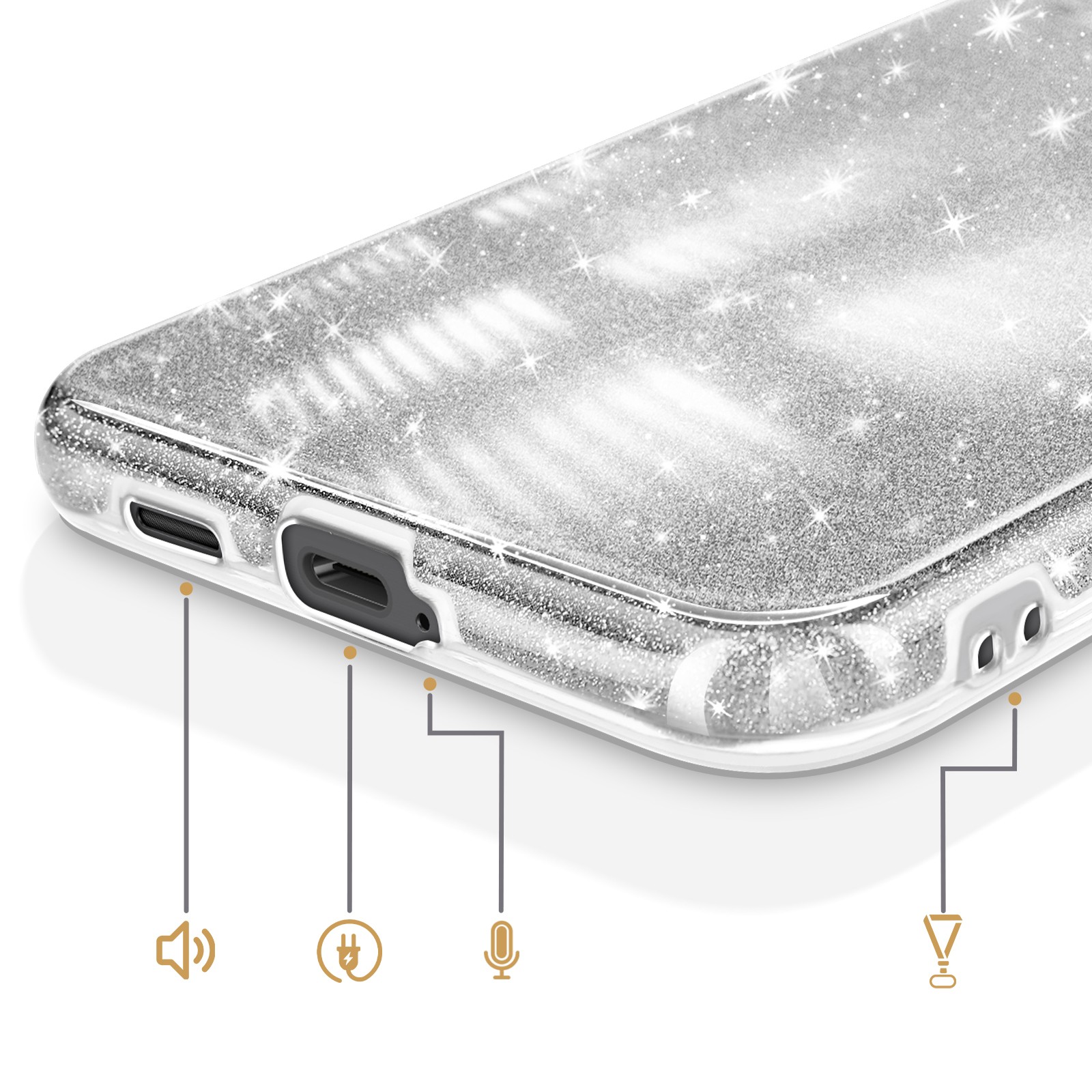 Protection caméra Galaxy A57 contre les rayures avec coque argent Avizar