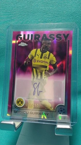 24-25 Topps Chrome UEFA "Pink Lava Refractor" - Serhou Guirassy - Auto #009/250