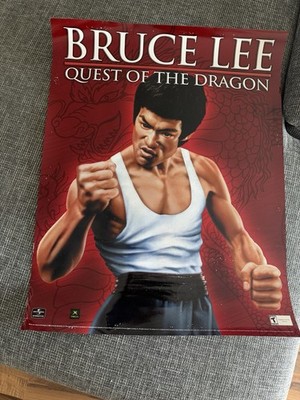 Bruce Lee Quest of the Dragon promo poster ps2 Xbox Retro  22x28 Zoll (Selten!)