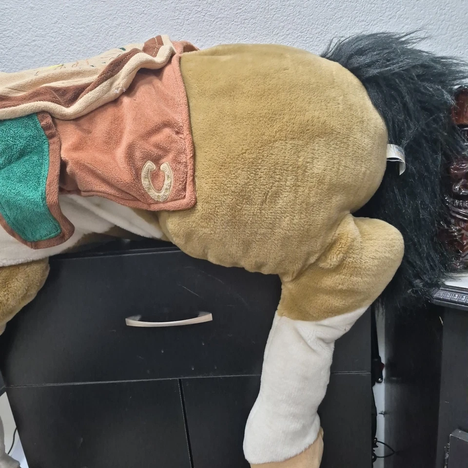 Лошадь плюшевая мягкая коричневый пони скаковая лошадь гигантский Jumbo большой 36» - Изображение 3 из 4