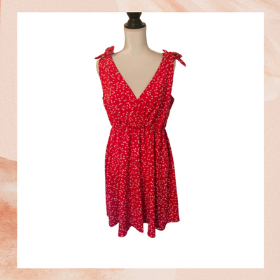Shein Curve Red Polka Dot Hearts Sleeveless Pullover Mini Fit & Flare Dress 0XL | eBay Shein Curve Red Polka Dot Hearts Sleeveless Pullover Mini Fit & Flare Dress 0XL | eBay