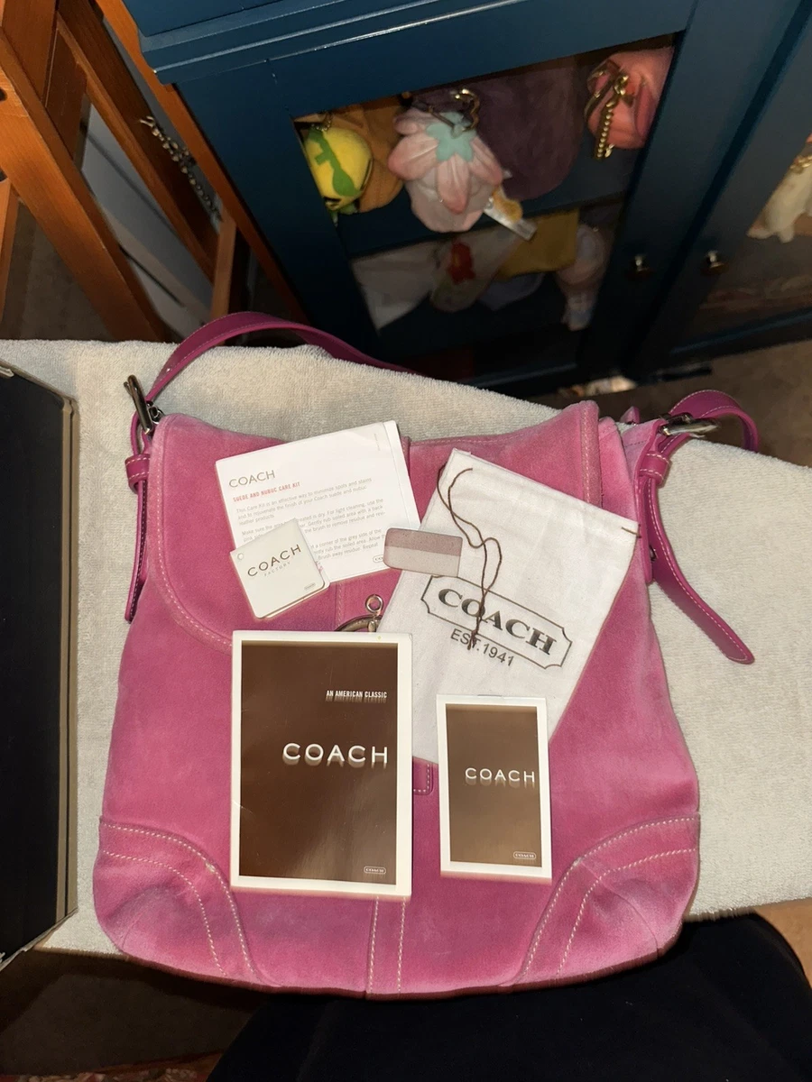 Coach Pink Suede Exterior Bags & Handbags for Women for sale | eBay