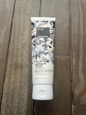 IGK Expensive Glaze UV Protection High Shine Clear Gloss Top Coat 4.2 oz Sealed