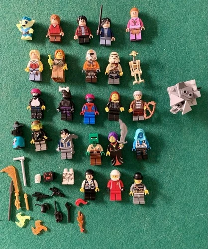 Lot of 20+ LEGO Minifigures + Accessories, Harry Potter, Minecraft, Star Wars