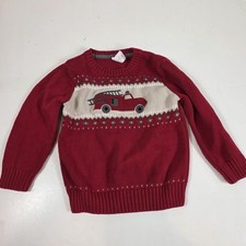 Gymboree Boy's Sweater firetruck Fun  Fancy Red 4t