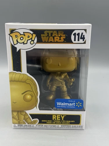Funko Star Wars Rey Gold #114 Walmart Exclusive NEW Bobble Head