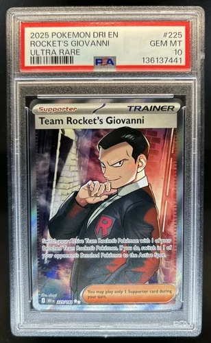 2025 Pokemon Destined Rivals Team Rocket's Giovanni #225/182 PSA 10 GEM MINT