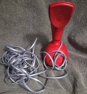 Vintage Ericofon Cobra Rotary Dial Telephone ▪︎ Red North Electric Co OH Works!