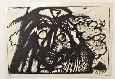 Arnulf Rainer "Scheich und Schal - Nosferatu (Wahnhall XX) (1967)" - Bild 1 von 2