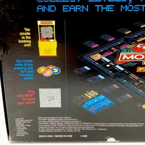Monopoly PAC MAN Board Game Electronic Retro Arcade Bank Family Fun 2-4 Players - Picture 4 of 12
