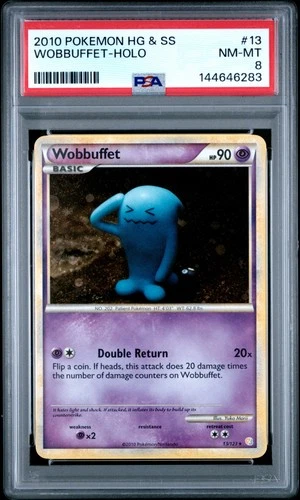 2010 Pokemon Heartgold & Soulsilver #13 Wobbuffet-Holo PSA 8